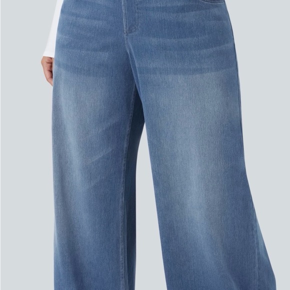 HALARA Flex Flare Wide-Leg Denim Jeans 6 NWT - Picture 2 of 16